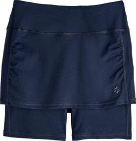 img 2 attached to Coolibar Womens Shorebreak Skirted Shorts Women's Clothing for Swimsuits & Cover Ups