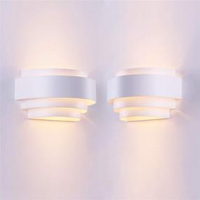 img 4 attached to LightInTheBox Modern Contemporary Wall Sconces Wall Light Flush Mount Wall Lighting Fixture Lamp For Living Room Bedroom 60W White 2PCS