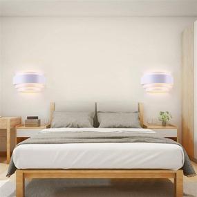 img 3 attached to LightInTheBox Modern Contemporary Wall Sconces Wall Light Flush Mount Wall Lighting Fixture Lamp For Living Room Bedroom 60W White 2PCS