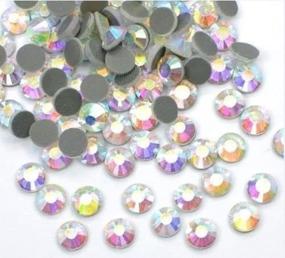 img 1 attached to 💎 Czech Quality Crystal Hotfix Rhinestone Round Diamond Gems Rhinestones Rainbow Flat Back Glass Crystal 6mm/30ss for Crafts Decoration - 2 gross (288 Pcs)