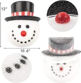 img 1 attached to FUNPENY Snowman Christmas Porch Light Covers - Enhance Your Holiday Decor with these Festive Outdoor Light Covers for Porch Lights, Garage Lights, and Large Light Fixtures