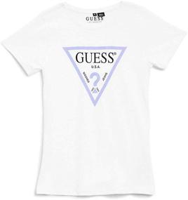 img 1 attached to 👚 Стильная футболка с треугольным рукавом для девочек GUESS: Исследуйте детскую одежду для девочек в категории топов, футболок и блузок