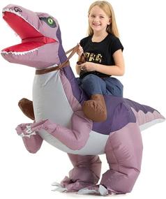 img 3 attached to 🦖 Inflatable Dinosaur Velociraptor: The Perfect Children's Halloween Costume!