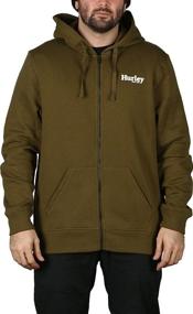 img 2 attached to Hurley Rise Full Zip Hoodie Black Men's Clothing