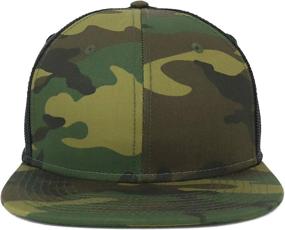 img 3 attached to Oversize XXL Camouflage Flatbill Mesh Snapback Cap by Armycrew