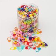 500pcs quick locking stitch markers in assorted colors - knitting & crochet safety pins, place markers, needle clips, and crochet clips logo