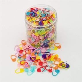 img 4 attached to 500pcs Quick Locking Stitch Markers in Assorted Colors - Knitting & Crochet Safety Pins, Place Markers, Needle Clips, and Crochet Clips
