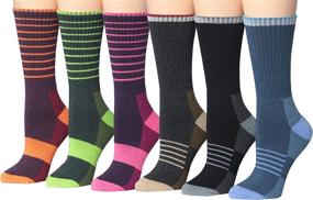 img 3 attached to 🧦 Premium Ronnox Wool Blend Trekking Hiking Crew Socks - 6 Pairs for Ultimate Outdoor Performance (Men & Women)