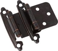 🔧 decobasics overlay cabinet hinges (50-pack) in oil rubbed bronze – perfect for kitchen cabinets, easy installation and durable construction logo