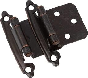 img 4 attached to 🔧 DecoBasics Overlay Cabinet Hinges (50-Pack) in Oil Rubbed Bronze – Perfect for Kitchen Cabinets, Easy Installation and Durable Construction