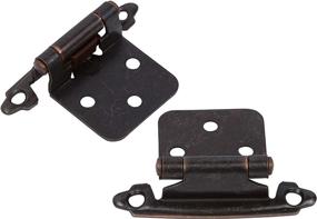 img 2 attached to 🔧 DecoBasics Overlay Cabinet Hinges (50-Pack) in Oil Rubbed Bronze – Perfect for Kitchen Cabinets, Easy Installation and Durable Construction