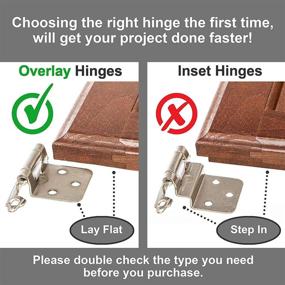 img 1 attached to 🔧 DecoBasics Overlay Cabinet Hinges (50-Pack) in Oil Rubbed Bronze – Perfect for Kitchen Cabinets, Easy Installation and Durable Construction