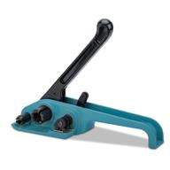 🔵 enhanced manual packing tools kit: heavy duty poly strapping tensioner sealer & cutter for 1/2"-3/4" width polyester polyproplyn strap - lake blue logo