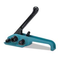 🔵 enhanced manual packing tools kit: heavy duty poly strapping tensioner sealer & cutter for 1/2"-3/4" width polyester polyproplyn strap - lake blue логотип