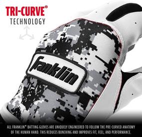 img 1 attached to 🧤 Бейсбольные перчатки для биты MLB от Franklin Sports – дизайн Digitek Camo для бейсбола и софтбола – взрослый размер