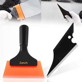 img 2 attached to Zanch Window Tint Tools Vinyl Wrap Kit for Corner Shower, Car, and Household: Shank Card, Felt Squeegee, Razor Scraper, Cutter Knife - Easy PPF & Glass Protective Film Installation Solution