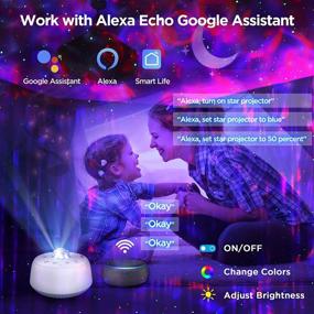 img 3 attached to 🌟 SOAIY Star Projector - Alexa & Google Assistant Compatible - Smart App Enabled - Ocean Wave Projector for Bedroom, Kids, Adults - Perfect for Parties, Weddings, Birthdays, Karaoke