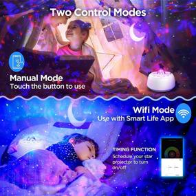 img 1 attached to 🌟 SOAIY Star Projector - Alexa & Google Assistant Compatible - Smart App Enabled - Ocean Wave Projector for Bedroom, Kids, Adults - Perfect for Parties, Weddings, Birthdays, Karaoke