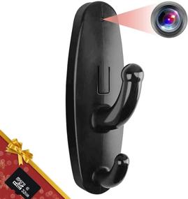 img 4 attached to 📷 Versatile 32GB Hidden Camera Clothes Hook | HD 1080P Mini Nanny Cam with 32GB SD Card | No WiFi Needed | Home/Baby/Pet Monitoring | No Audio