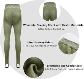 img 2 attached to Mardonskey Leggings: Cozy Thermal Footless Leggings for Girls' Clothing