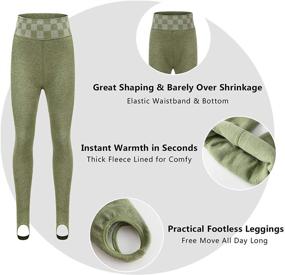 img 3 attached to Mardonskey Leggings: Cozy Thermal Footless Leggings for Girls' Clothing