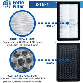 img 1 attached to 🚙 Fette Filter - Улучшенный замена салонного воздушного фильтра True HEPA с активированным углем | Совместим с воздушным фильтром Tesla Model 3 Model Y (часть № 1107681-00-A) | Пакет из 2