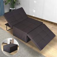 🛋️ multi-function sofa bed: convertible sleeper chair with adjustable backrest - brown logo