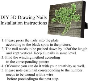 img 3 attached to 🐢 Oceanic Turtle DIY Nail String Art Kit for Adults | Unique 3D Drawing Nails Winding Lines Painting | Arts and Crafts Kit | 5.9x17.8x0.79 inches - Set of 10