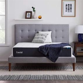 img 4 attached to 🛏️ LUCID 10 Inch Memory Foam Plush Feel Twin XL Mattress with Gel Infusion, Hypoallergenic Bamboo Charcoal, and Breathable Cover - Conventional Bed Design