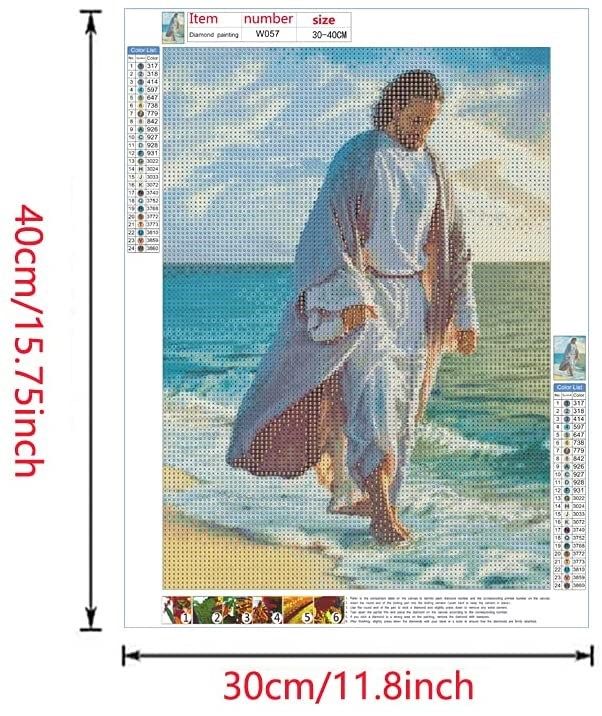 Beaudio Religious Faith Series Diamond Painting Kits for Adults- Jesus Christ - DIY Round Full Drill 5D Diamond Art for Home