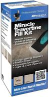 revive and restore with the miracle travertine/limestone chip & crack fill repair kit - custom color options, 8oz dark and 8oz light filler logo