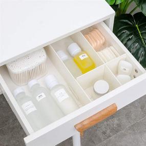 img 2 attached to 🗄️ Poeland Plastic Drawer Divider Organizer - DIY Grid Design for Home Closet Organization, Tidying Stationery & Makeup