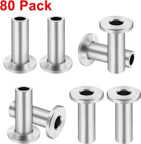 img 1 attached to 🔧 CKE 80 Pack T316 Stainless Steel Protector Sleeves for DIY Balustrade Cable Railing - Marine Grade Quality with Free Drill Bit