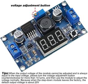 img 1 attached to LM2596S DC-DC Buck Converter Module with Digital Voltmeter Display - 4-Piece Set for Reducing Voltage and Stabilizing Power from 36V 24V 12V to 5V 2A