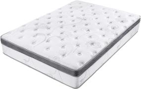 img 2 attached to PrimaSleep 12 Inch Hybrid Euro Box Top Spring Mattress - Full Size, Non-Weaving, Innerspring