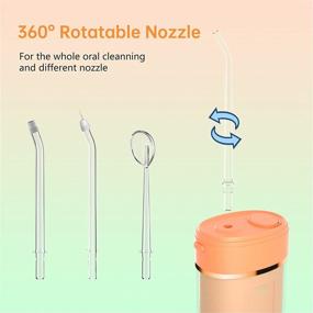 img 2 attached to 🚿 Portable Cordless Travel Water Flosser - Collapsible Water Tank, 4 Modes, IPX7 Waterproof - Ideal for Oral Care with Braces and Bridges