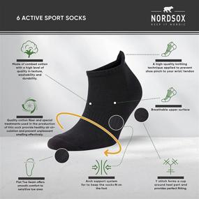 img 2 attached to 🧦 NORDSOX Performance Athletic Socks - Unisex Running Low Cut Ankle Compression with Arch Support