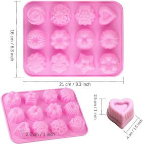 img 3 attached to Ocmoiy Silicone Wax Mold for Candle Making - 4 Pack Flower Wax Melt Molds with 12 Cavities - Rose, Jasmine, Vanilla, Magnolia Shapes