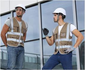 img 2 attached to Visibility Reflective Pockets Workwear Waistcoat Occupational Health & Safety Products