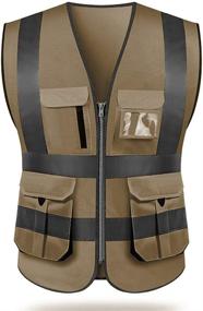 img 3 attached to Visibility Reflective Pockets Workwear Waistcoat Occupational Health & Safety Products