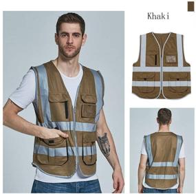 img 1 attached to Visibility Reflective Pockets Workwear Waistcoat Occupational Health & Safety Products