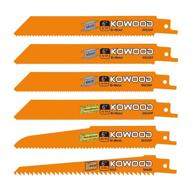 🔪 6-inch kowood metal/wood saw blades for reciprocating/sawzall saws - compatible with dewalt, bosch, black & decker, makita - set of 6 blades logo