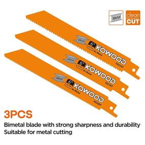 img 2 attached to 🔪 6-Inch KOWOOD Metal/Wood Saw Blades for Reciprocating/Sawzall Saws - Compatible with Dewalt, Bosch, Black & Decker, Makita - Set of 6 Blades