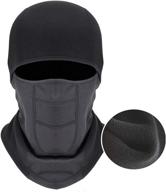 🏔️ black windproof balaclava face ski mask – ideal winter hat for skiing, motorcycle, bicycle, and climbing – outdoors helmet liner mask logo