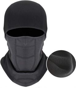 img 4 attached to 🏔️ Black Windproof Balaclava Face Ski Mask – Ideal Winter Hat for Skiing, Motorcycle, Bicycle, and Climbing – Outdoors Helmet Liner Mask