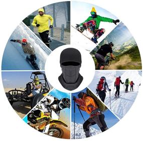 img 2 attached to 🏔️ Black Windproof Balaclava Face Ski Mask – Ideal Winter Hat for Skiing, Motorcycle, Bicycle, and Climbing – Outdoors Helmet Liner Mask