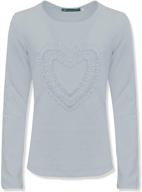 adorable girls ruffled heart sleeve shirts: perfect tops, tees & blouses for girls' clothing logo