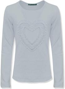 img 4 attached to Adorable Girls Ruffled Heart Sleeve Shirts: Perfect Tops, Tees & Blouses for Girls' Clothing