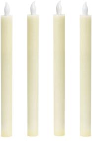 img 2 attached to 🕯️ 10 Inch LED Flameless Taper Candles - Battery Operated, Ivory Wax, Flickering Warm White Light - Set of 4 with Remote Control and Timer