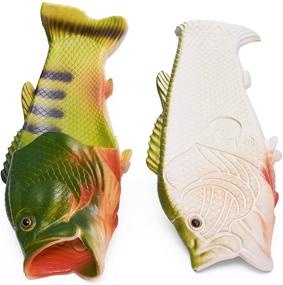 img 1 attached to 🐟 Coddies Fish Flip Flops: The Original Fish Slippers that Make the Perfect Funny Xmas Gift - Unisex Sandals, Bass Slides, and More!